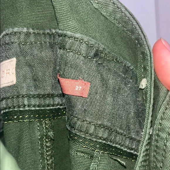 Anthropologie Green Overalls with Geometric Patches - Picture 12 of 12